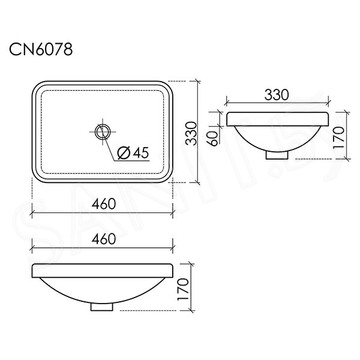 Умывальник CeramicaNova Element CN6078