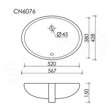 Умывальник CeramicaNova Element CN6076