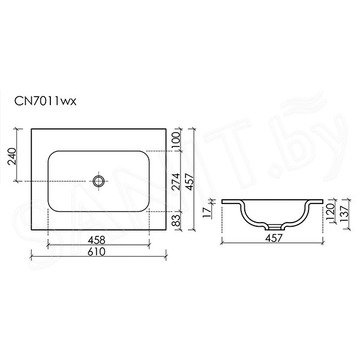 Умывальник CeramicaNova Grace CN7011MBwx / CN7012MBwx / CN7019MBwx / CN7013MBwx / CN7016MBwx