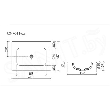Умывальник CeramicaNova Grace CN7011wx / CN7012wx / CN7019wx / CN7013wx / CN7016wx