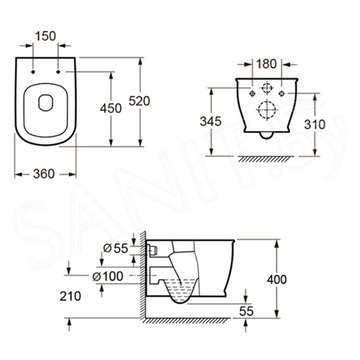 Комплект инсталляции 6 в 1 Lavinia Boho Relfix Bell Pro Rimless 75110004