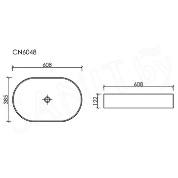 Умывальник CeramicaNova Element CN6048MHL