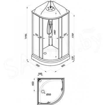 Душевая кабина Niagara Light L90/17
