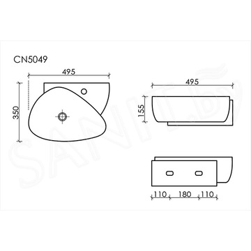 Умывальник CeramicaNova Element CN5049