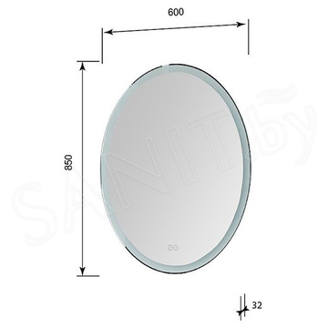 Зеркало Aquanet Комо new 60 Led