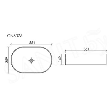 Умывальник CeramicaNova Element CN6075