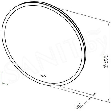 Зеркало Aquanet Арт 60 / 70 / 80 / 90 / 100 Led RGB