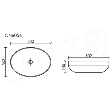 Умывальник CeramicaNova Element CN6056MB