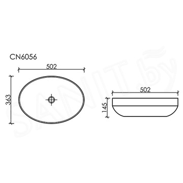 Умывальник CeramicaNova Element CN6056MC
