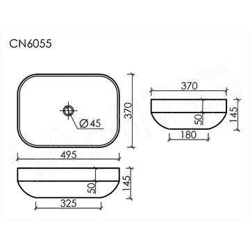 Умывальник CeramicaNova Element CN6055