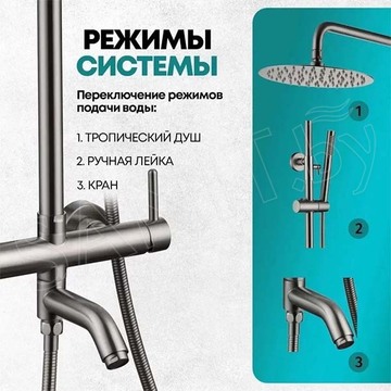 Душевая стойка Grocenberg GB7099 никель