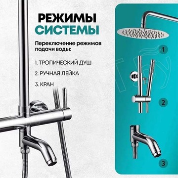Душевая стойка Grocenberg GB7099 хром
