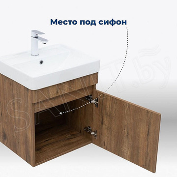 Тумба под умывальник Aquanet Оптима 50 дуб рустикальный