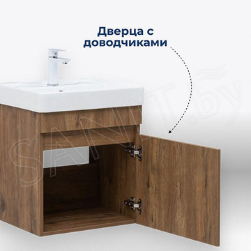 Тумба под умывальник Aquanet Оптима 50 дуб рустикальный