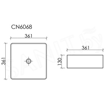 Умывальник CeramicaNova Element CN6068MB