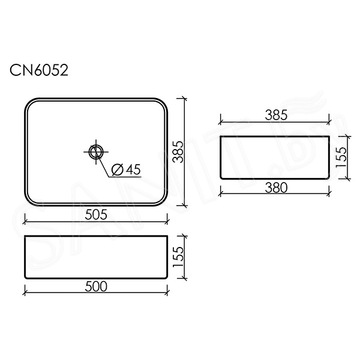 Умывальник CeramicaNova Element CN6052