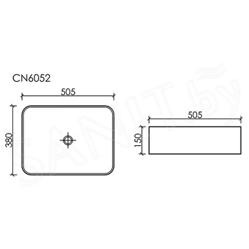 Умывальник CeramicaNova Element CN6052MC