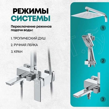 Душевая стойка Grocenberg GB7008 хром