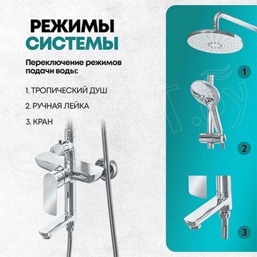 Душевая стойка Grocenberg GB7009 хром