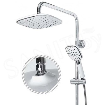 Душевая стойка Grocenberg GB7010 белый / хром