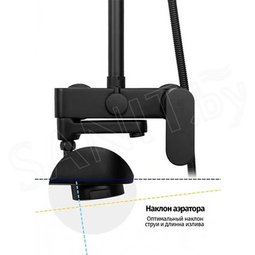 Душевая стойка Grocenberg GB7011 черный матовый