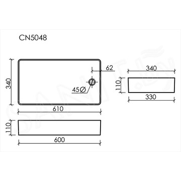 Умывальник CeramicaNova Element CN5048