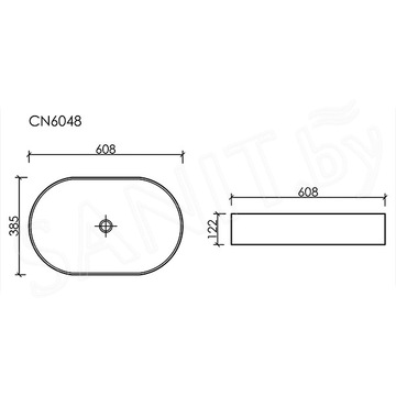Умывальник CeramicaNova Element CN6048MW