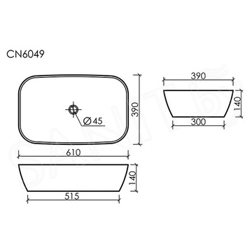 Умывальник CeramicaNova Element CN6049