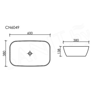 Умывальник CeramicaNova Element CN6049MB