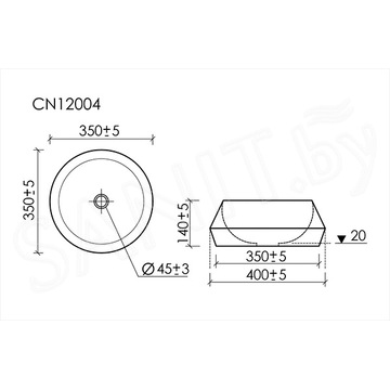 Умывальник CeramicaNova Maya CN12004MW