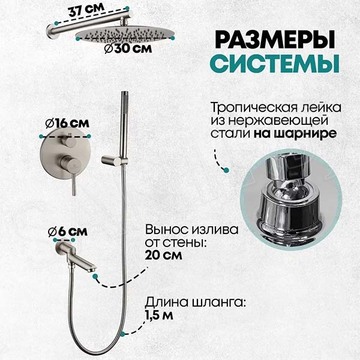 Душевая система скрытого монтажа Grocenberg GB5099NK-1