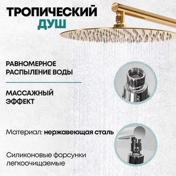 Душевая система скрытого монтажа Grocenberg GB5099GO-1 / GB5099MG-1