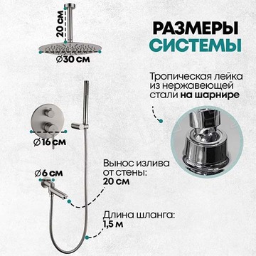 Душевая система скрытого монтажа Grocenberg GB5099NK-2