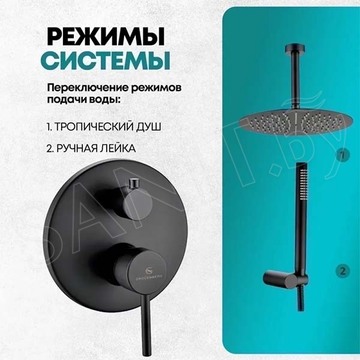 Душевая система скрытого монтажа Grocenberg GB5099BL-4