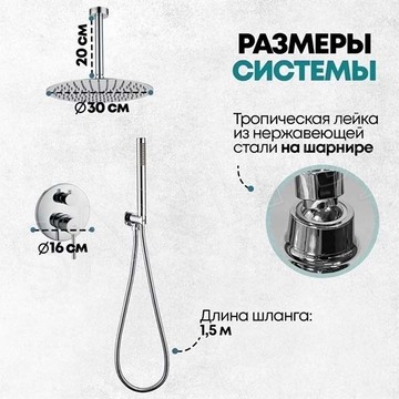 Душевая система скрытого монтажа Grocenberg GB5099CR-4