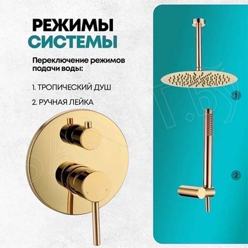 Душевая система скрытого монтажа Grocenberg GB5099GO-4 / GB5099MG-4