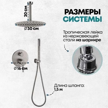Душевая система скрытого монтажа Grocenberg GB5099NK-4