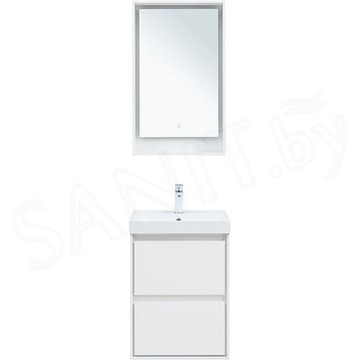Тумба под умывальник Aquanet Милан 50 / 60 / 70 / 80 / 100 Flat белый глянец