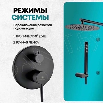 Душевая система скрытого монтажа Grocenberg GB5099BL-3