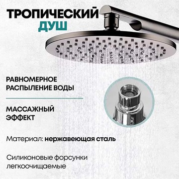 Душевая система скрытого монтажа Grocenberg GB5090 графит