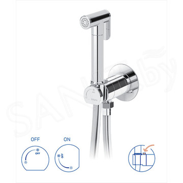 Смеситель встраиваемый Bruma Bidet 1451103CR Chrome с гигиеническим душем