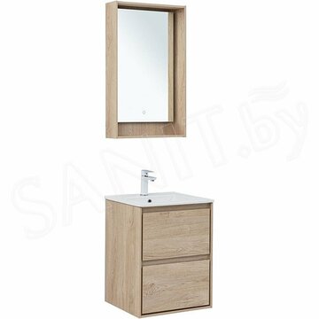Тумба под умывальник Aquanet Милан 50 / 60 / 70 / 80 / 100 Flat дуб светлый