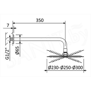 Верхний душ Bruma BlueR 1455264MM / 1455265MM Morning Mist