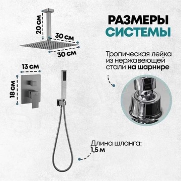 Душевая система скрытого монтажа Grocenberg GB5089BG-4
