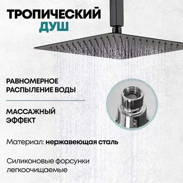 Душевая система скрытого монтажа Grocenberg GB5089BL-2
