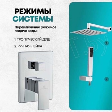 Душевая система скрытого монтажа Grocenberg GB5089CR-3