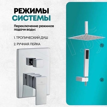 Душевая система скрытого монтажа Grocenberg GB5089CR-4