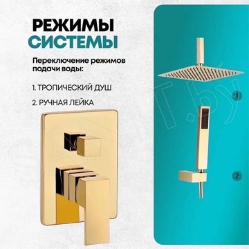 Душевая система скрытого монтажа Grocenberg GB5089GO-4 / GB5089MG-4