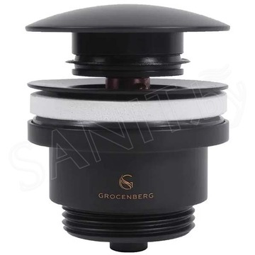 Донный клапан Grocenberg GB106 черный матовый