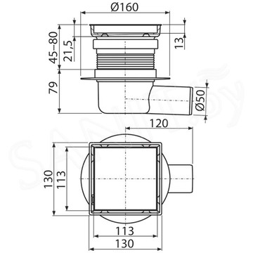 Душевой трап AlcaPlast APV140